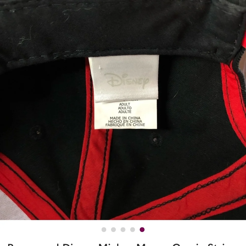 Disney Mickey Mouse Comic Style Cap - Red, Black, and White - Picture 5 of 5